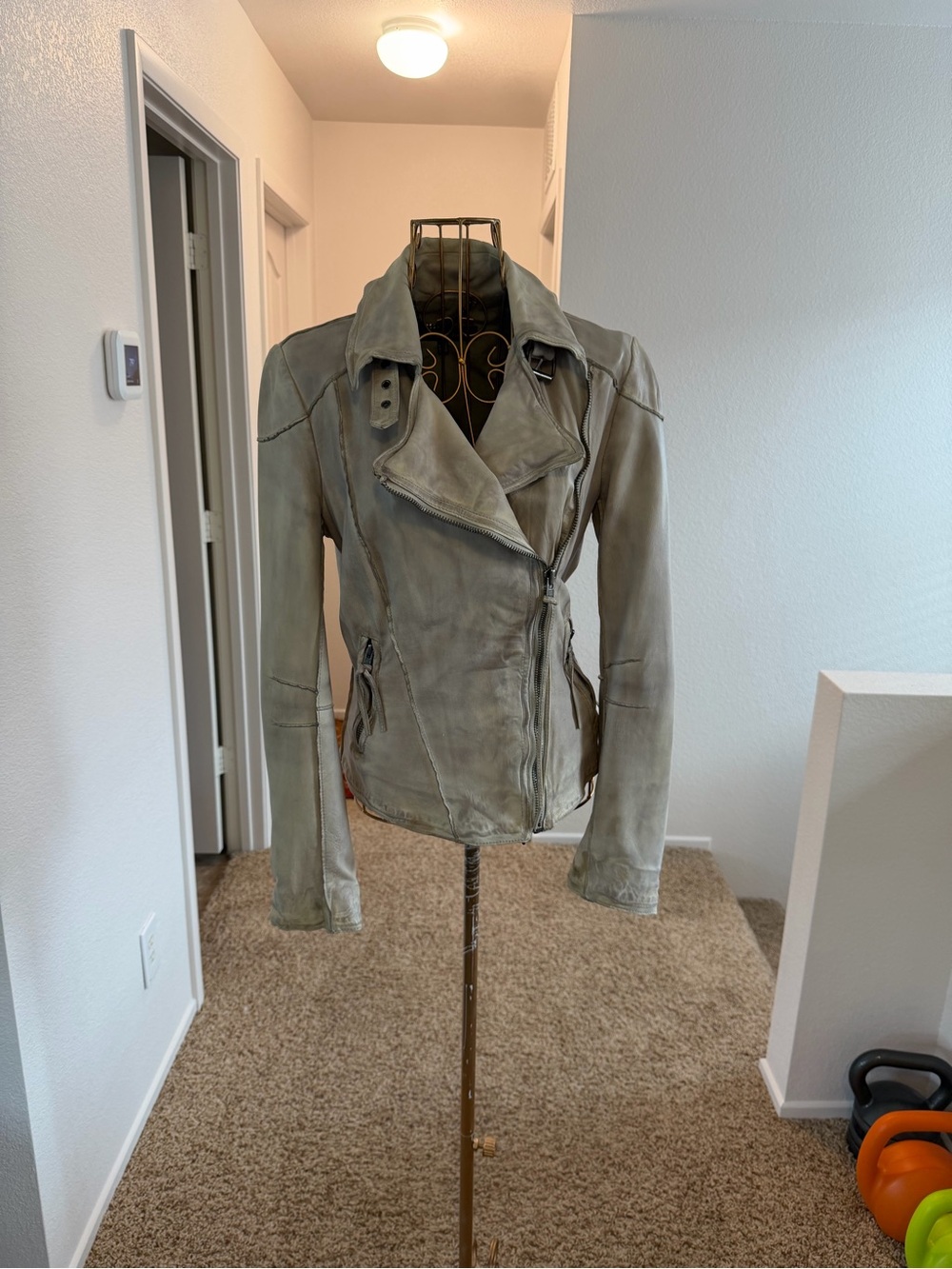 Muubaa distressed leather moto jacket